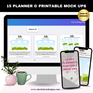 15 DFY Mockups for Printables & Planners