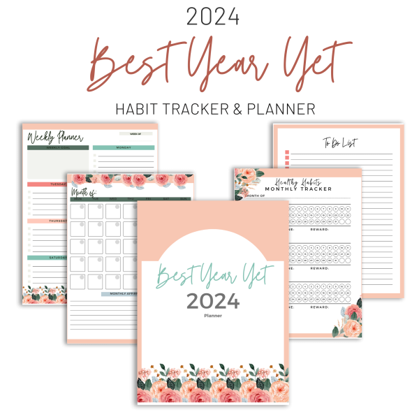 2024 Best Year Yet Habit Tracker & Planner Cherie La Vie Designs